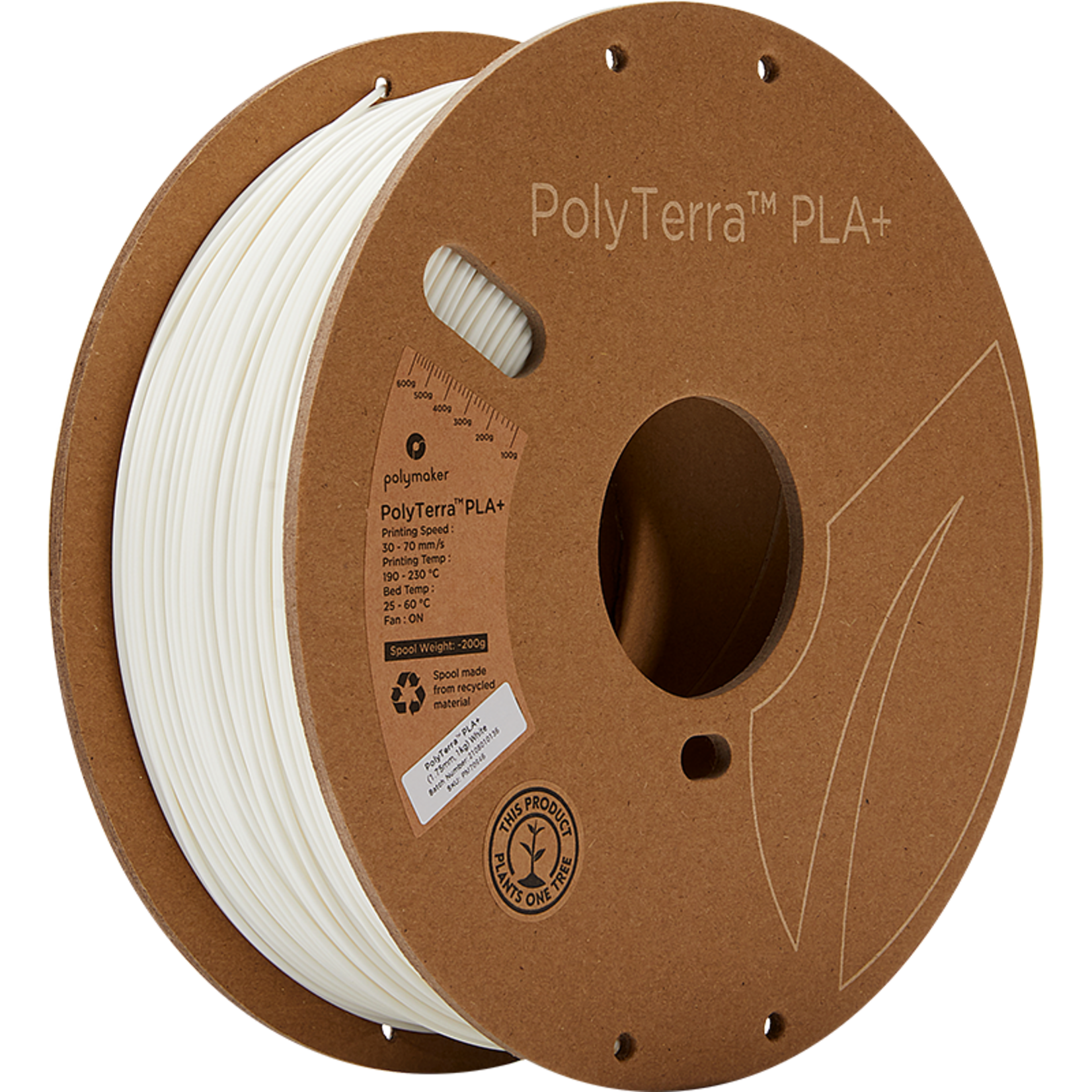 Polymaker Polyterra PLA+ - White - 1.75 mm Sold out =Sold out