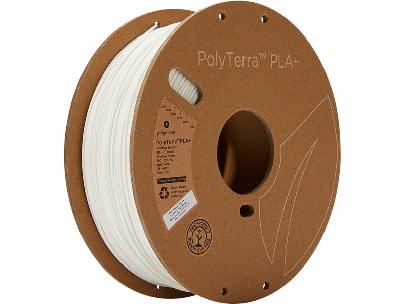 Polymaker Polyterra PLA+ Wit 1.75 mm