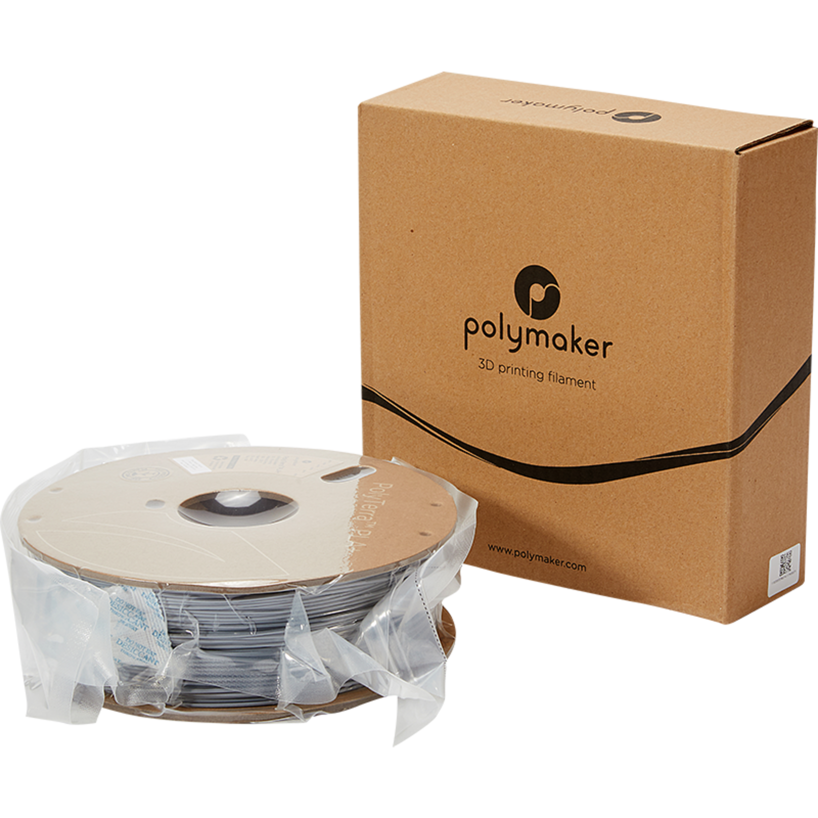 Polymaker Polyterra PLA+ Grijs 1,75 mm Uitverkocht = Uitverkocht