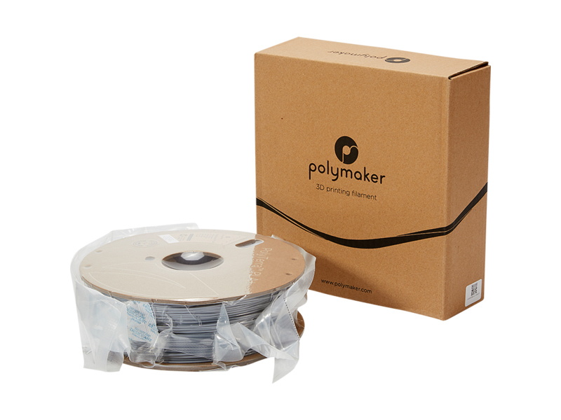 Polymaker Polyterra PLA+ Grijs 1.75 mm Op = Op
