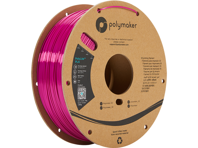 Polymaker Polymaker Polylite PLA Silk Magenta 1.75mm