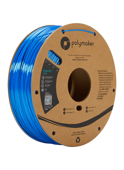 Polymaker Polylite PLA Silk Blauw 1.75mm Op = Op