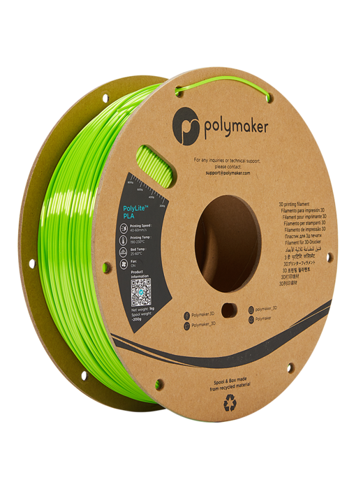 Polymaker Polylite PLA Silk Lime 1.75mm Op = Op
