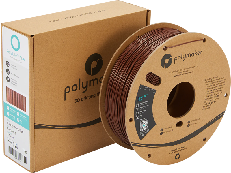 Polymaker Polylite PLA Galaxy Donkerrood 1.75mm