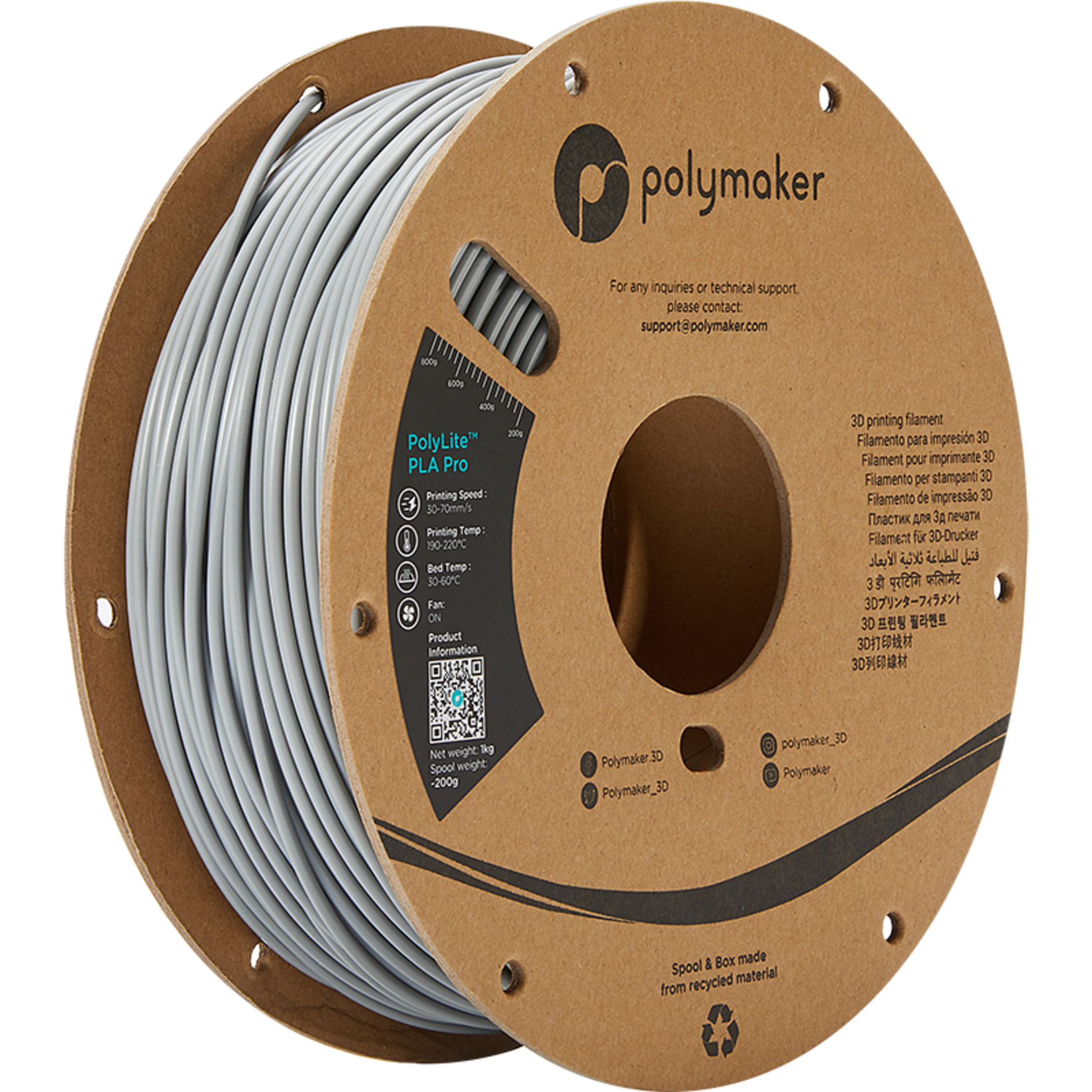 Polymaker Polylite PLA Pro Grey