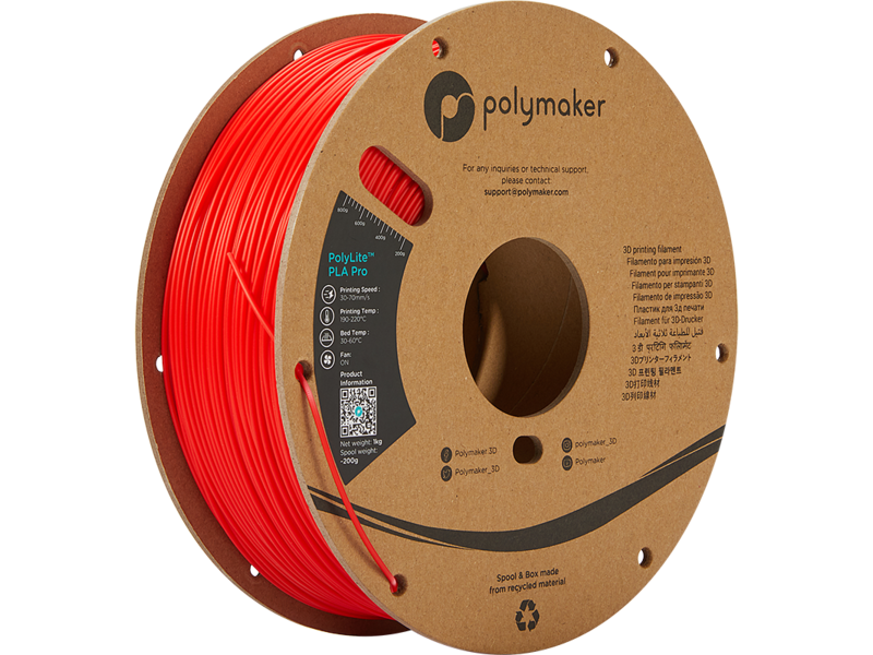 Polymaker Polylite PLA Pro Rood 1.75 mm