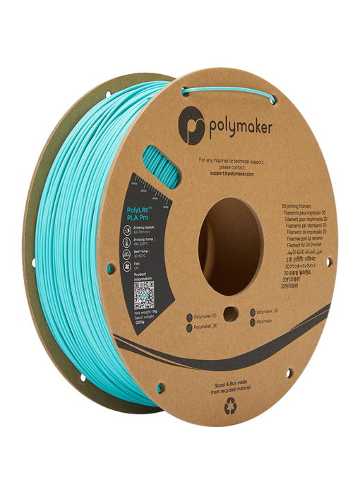Polymaker Polylite PLA Pro Teal 1.75 mm Op = Op