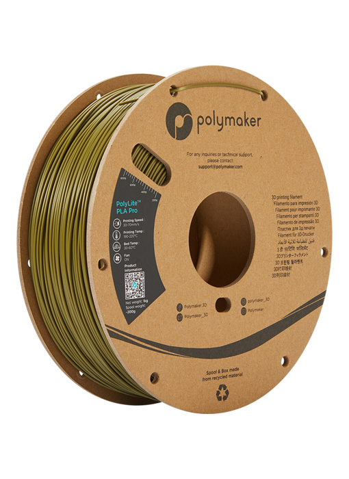 Polymaker Polylite PLA Pro Army Groen 1.75 mm Op = Op