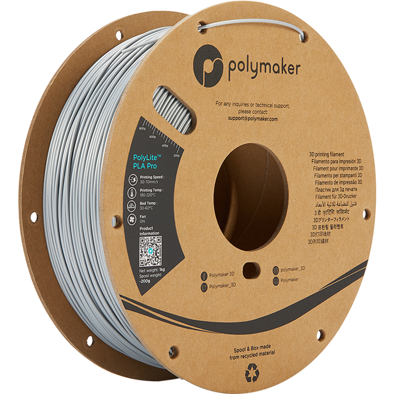 Polymaker Polylite PLA Pro Silver