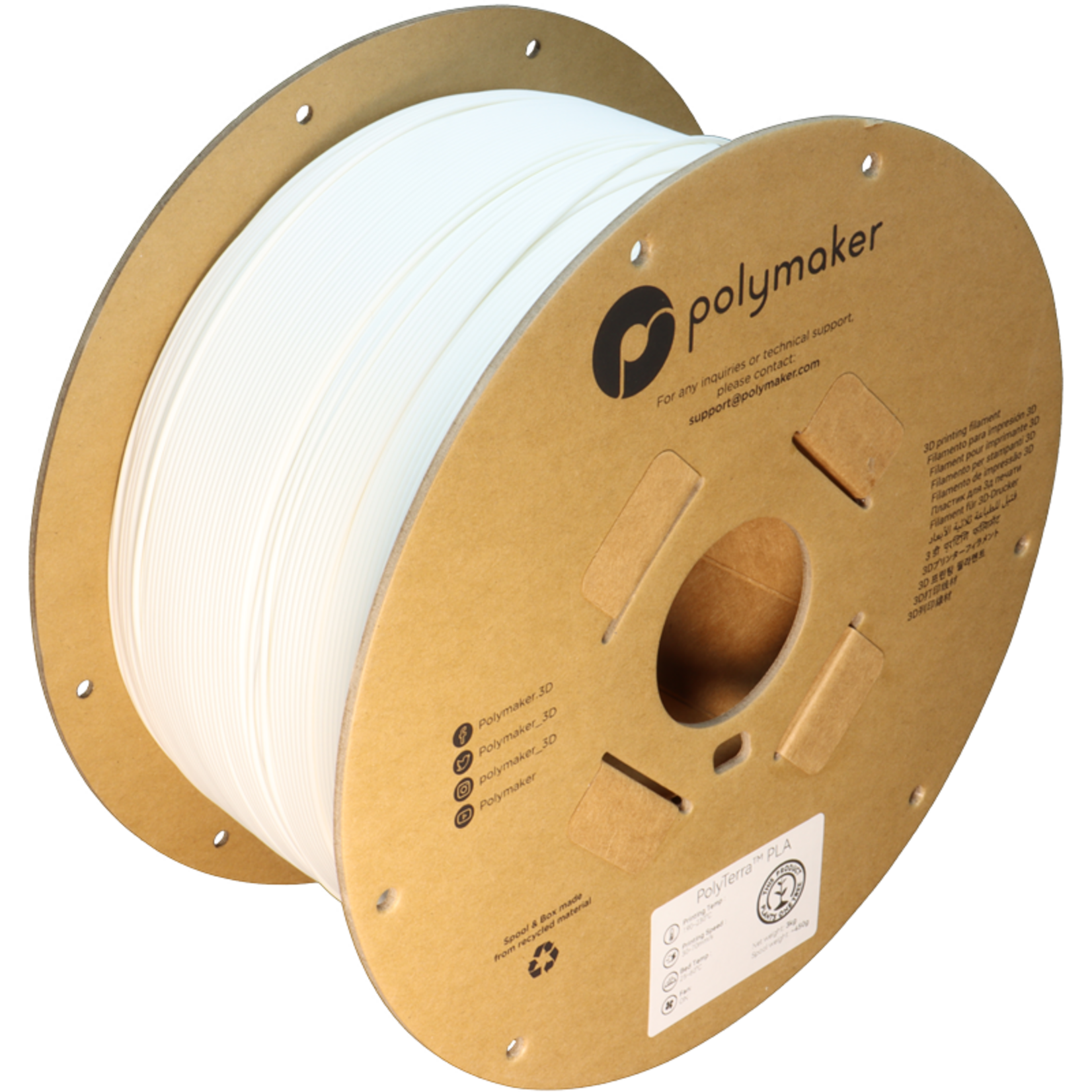 Polymaker Polyterra PLA Katoenwit 3 kg