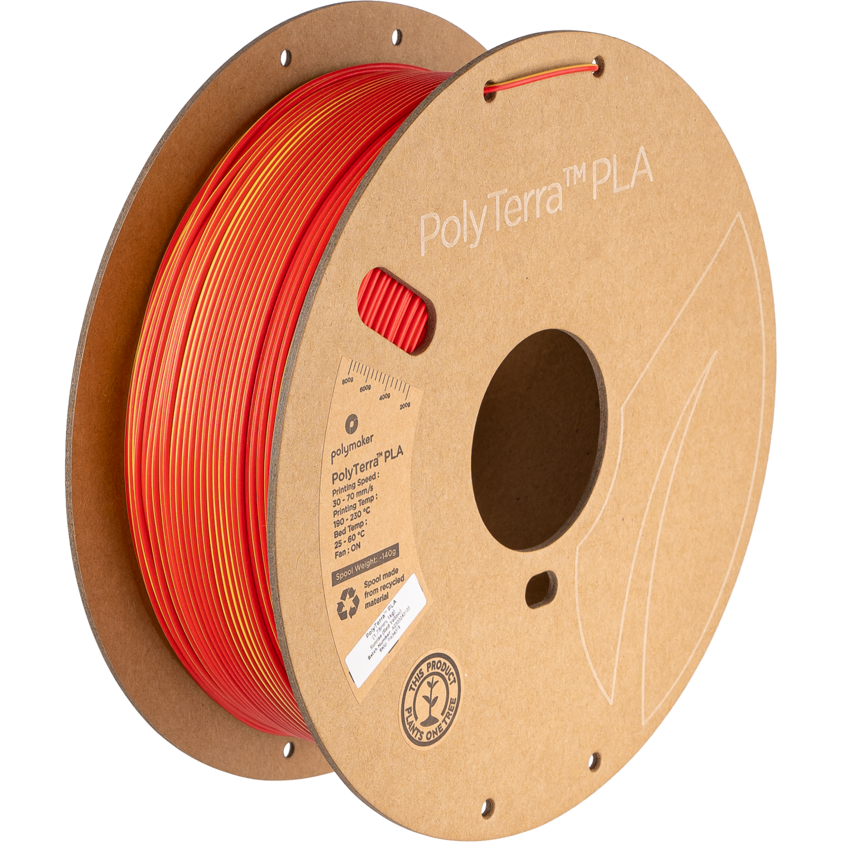 Polymaker PolyTerra PLA Dual Sunrise (Red-Yellow) 1.75 mm
