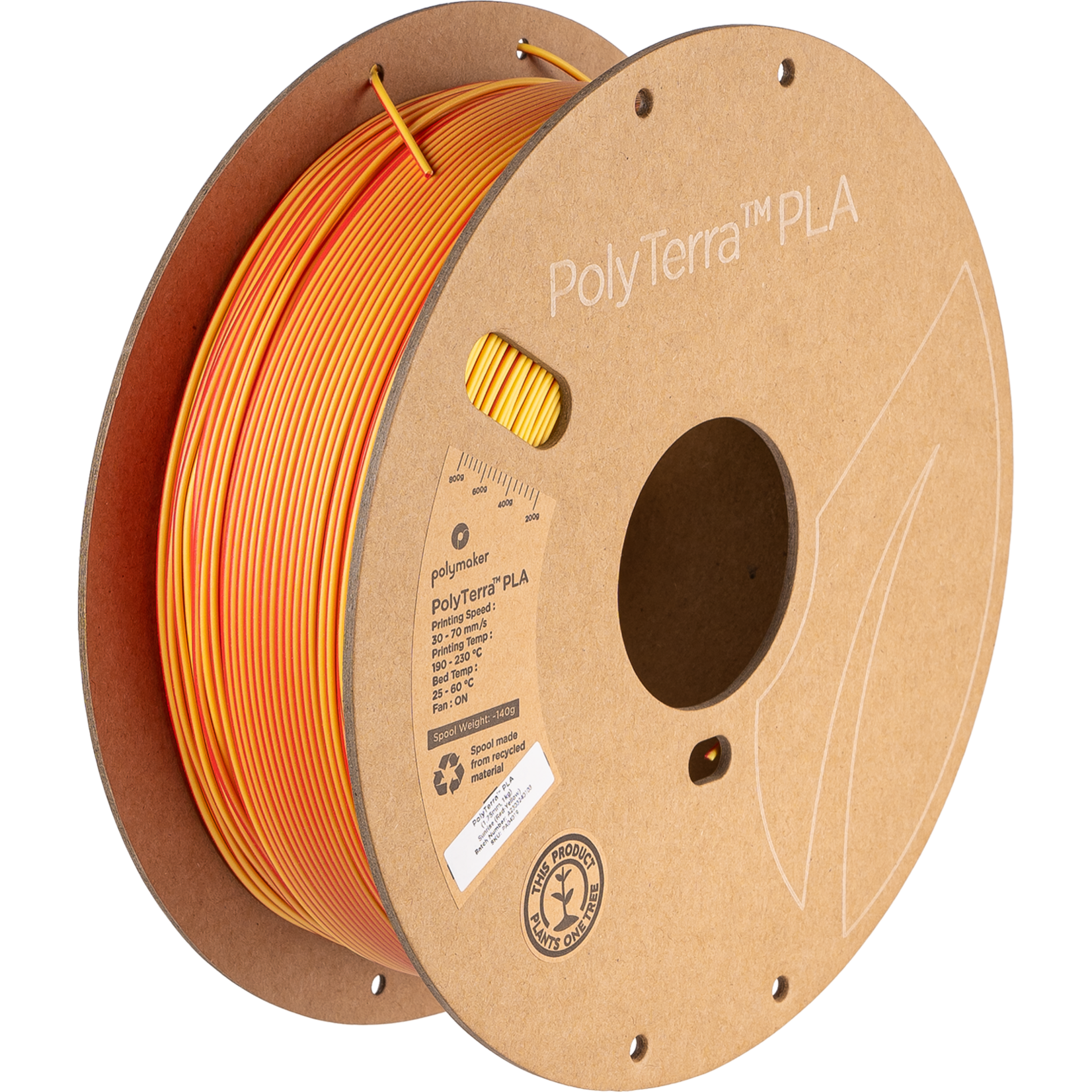 Polymaker PolyTerra PLA Dual Sunrise (Red-Yellow) 1.75 mm
