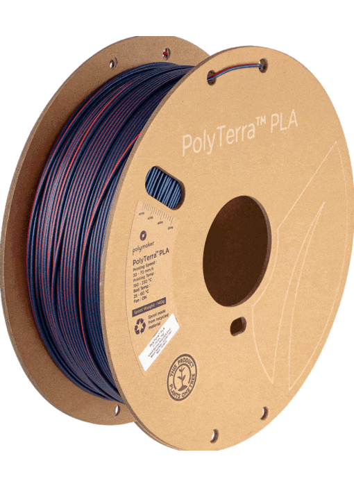 Polymaker PolyTerra PLA Dual  Mixed Berries (Red-Dark Blue) 1.75 mm Op = Op