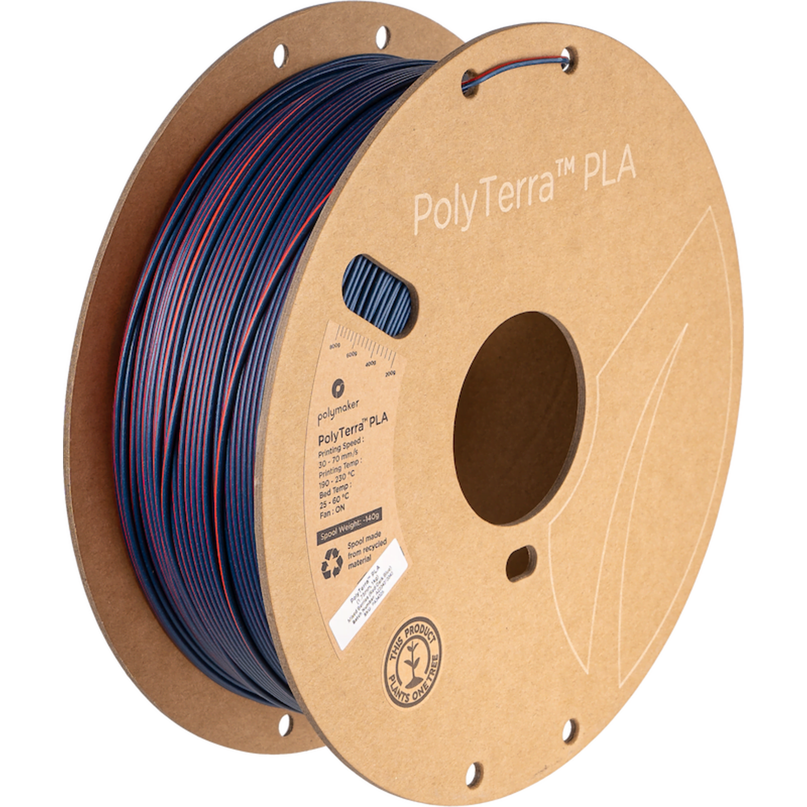 Polymaker PolyTerra PLA Dual  Mixed Berries (Red-Dark Blue) 1.75 mm