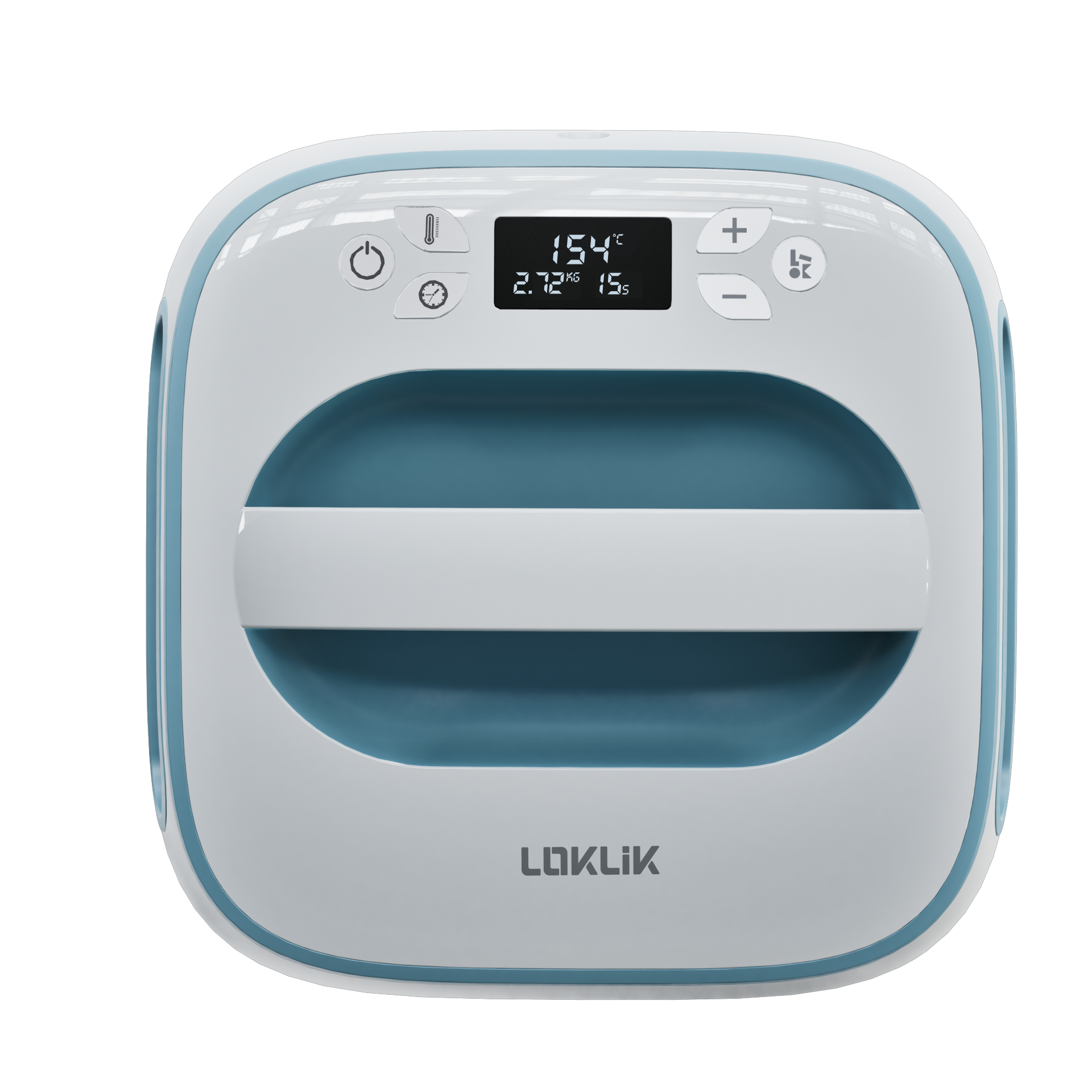 Een LOKLiK Easy Heat Press in Denim Blue