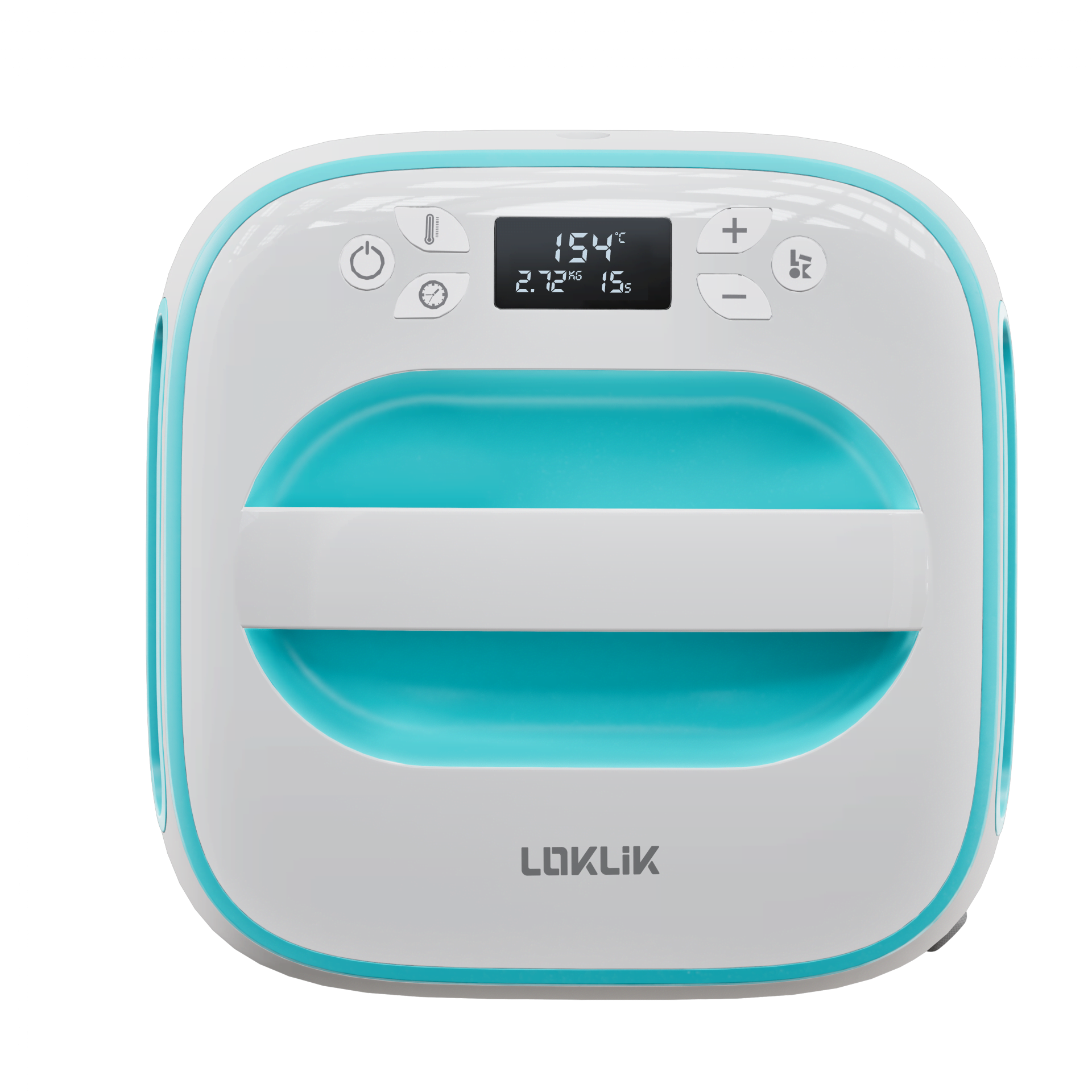 Een LOKLiK Easy Heat Press in LOKLiK Blauw