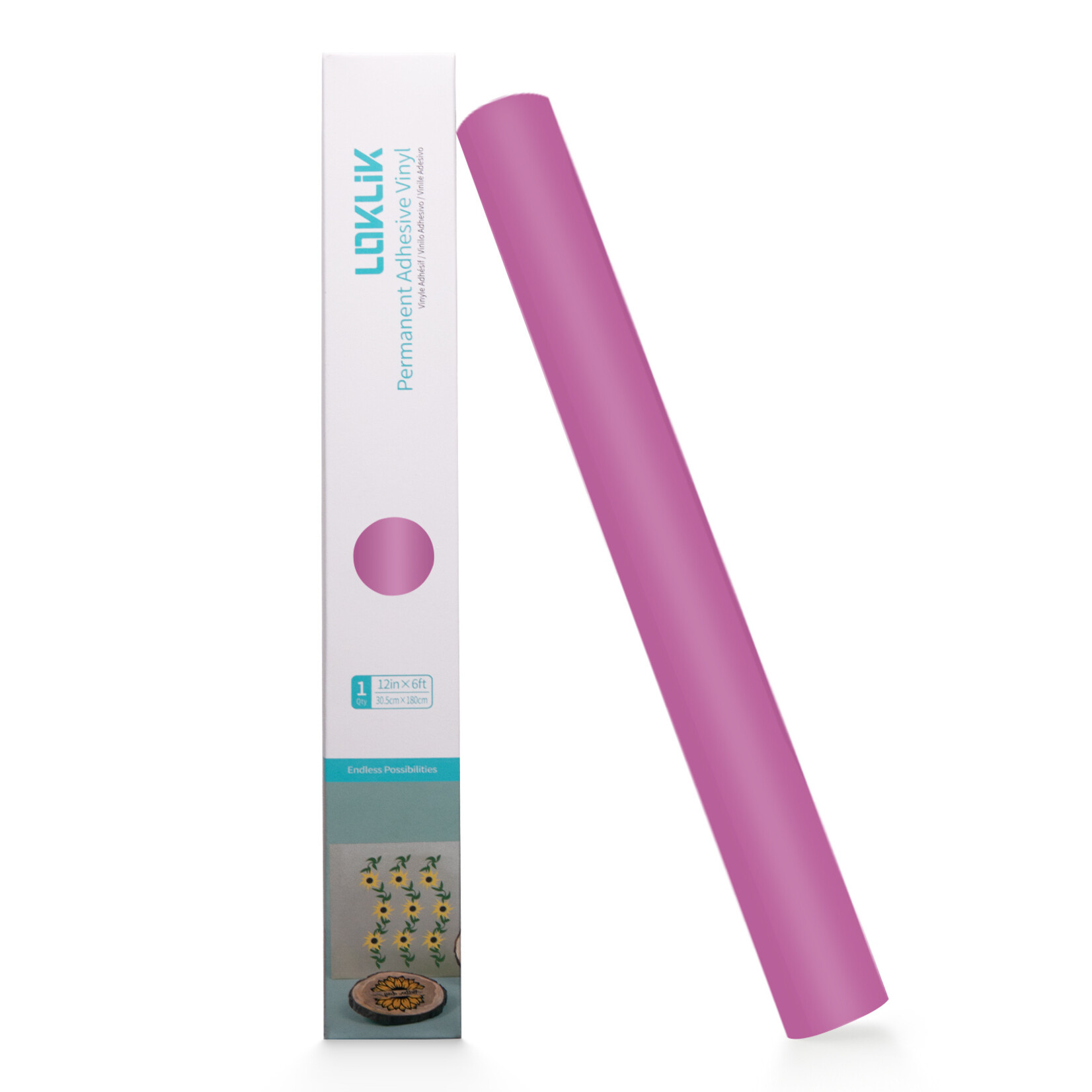 LOKLiK Permanent Adhesive Vinyl Matte -  Fuchsia - 30.5 x 180 cm