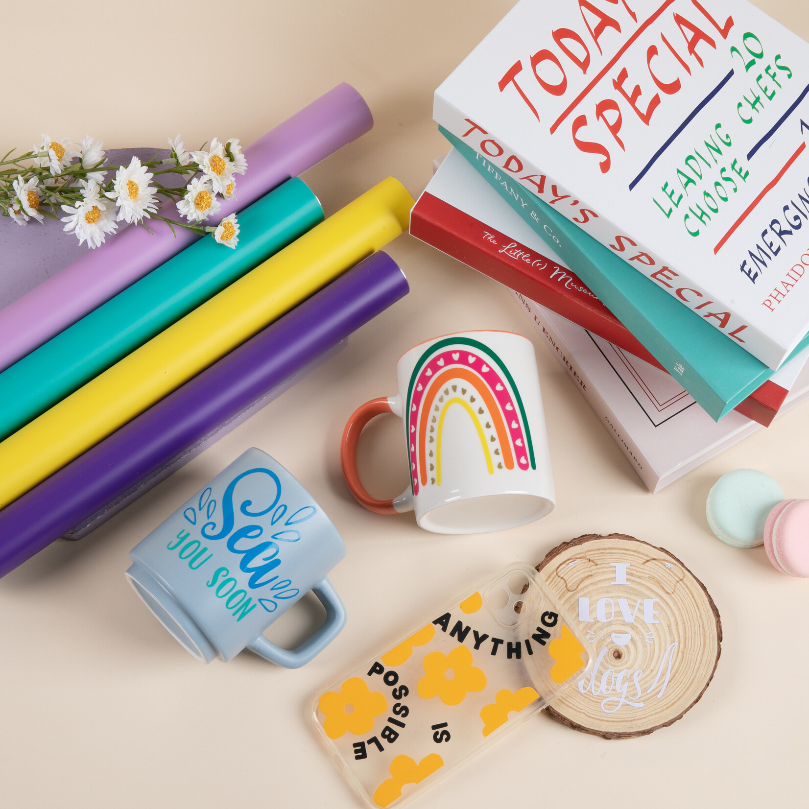 LOKLiK Permanent Adhesive Vinyl Glossy - Golden - 30.5 x 180 cm