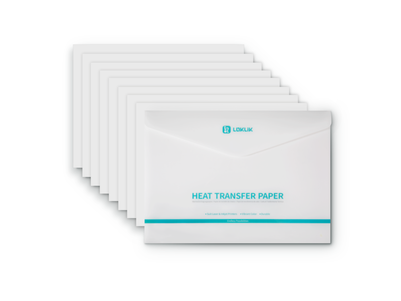LOKLiK Heat Transfer Paper Sheet - Dark - 8 Pack