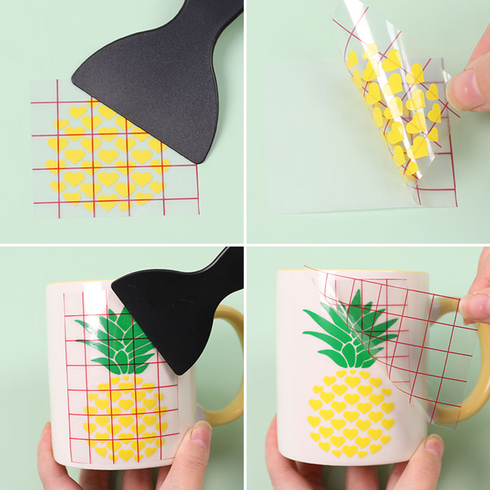 LOKLiK Grid Transfer Tape Roll - Red - 30 x 300 cm