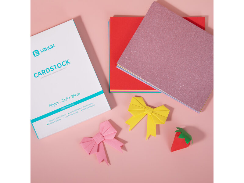 LOKLiK Cardstock Bundle - 20 Colors - 60 Pack