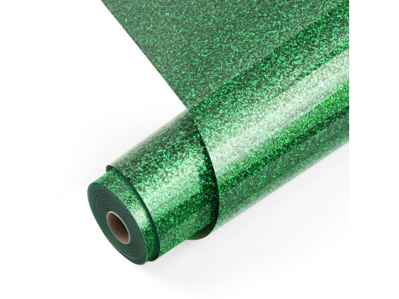 LOKLiK Heat Transfer Vinyl Glitter - Green - 30.5 x 90 cm