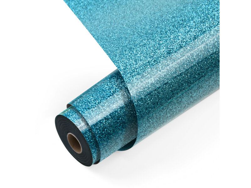 LOKLiK Heat Transfer Vinyl Glitter - Light Blue - 30.5 x 90 cm