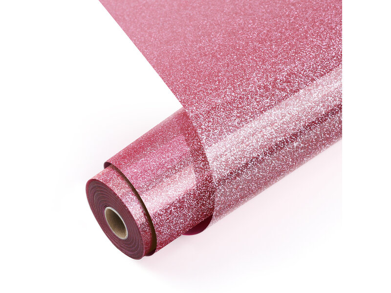 LOKLiK Heat Transfer Vinyl Glitter - Pink - 30.5 x 90 cm