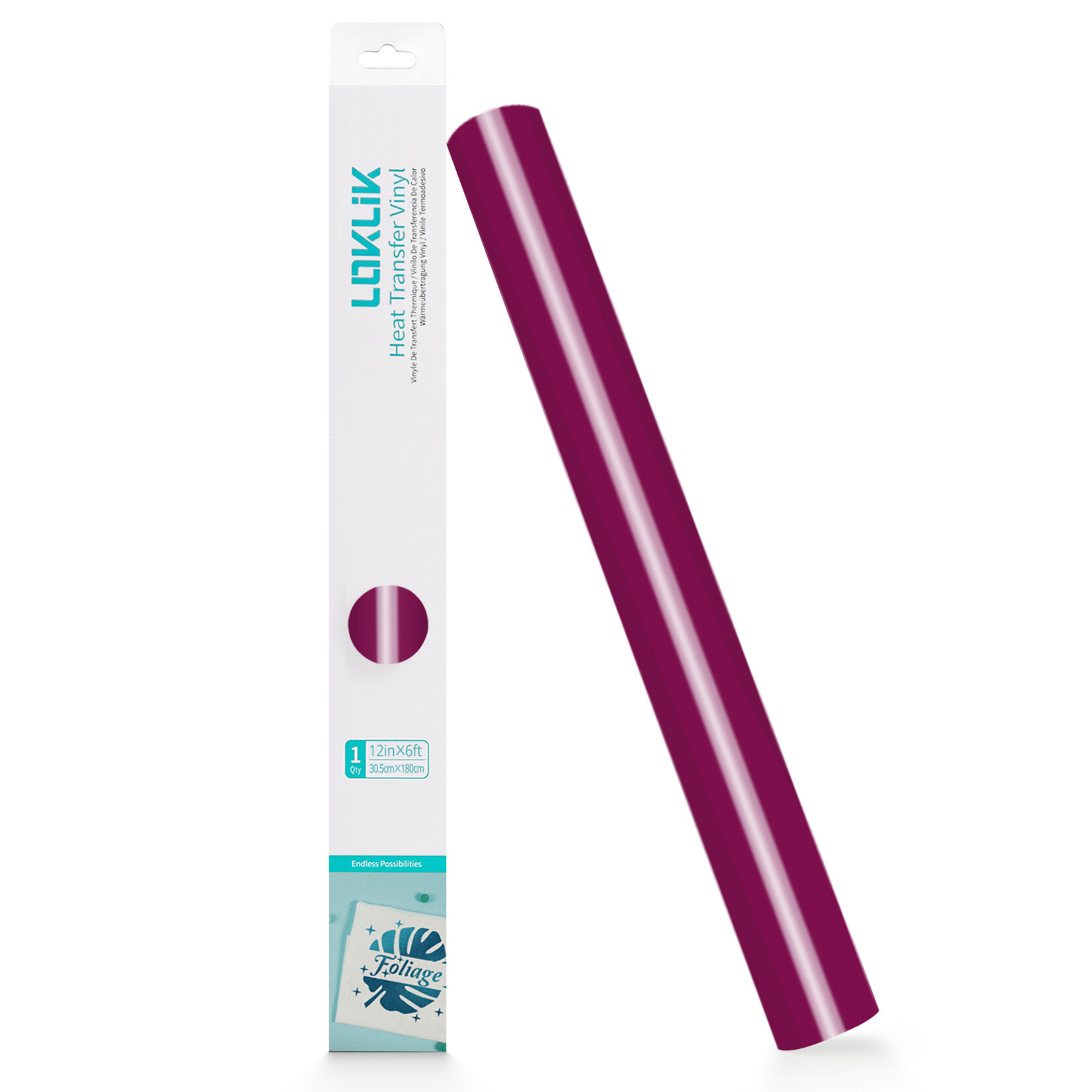 LOKLiK Heat Transfer Vinyl Basic - Rose Red - 30.5 x 180 cm