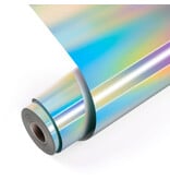 LOKLiK Permanent Adhesive Vinyl Holographic - Iridescent Silver - 30.5 x 90 cm