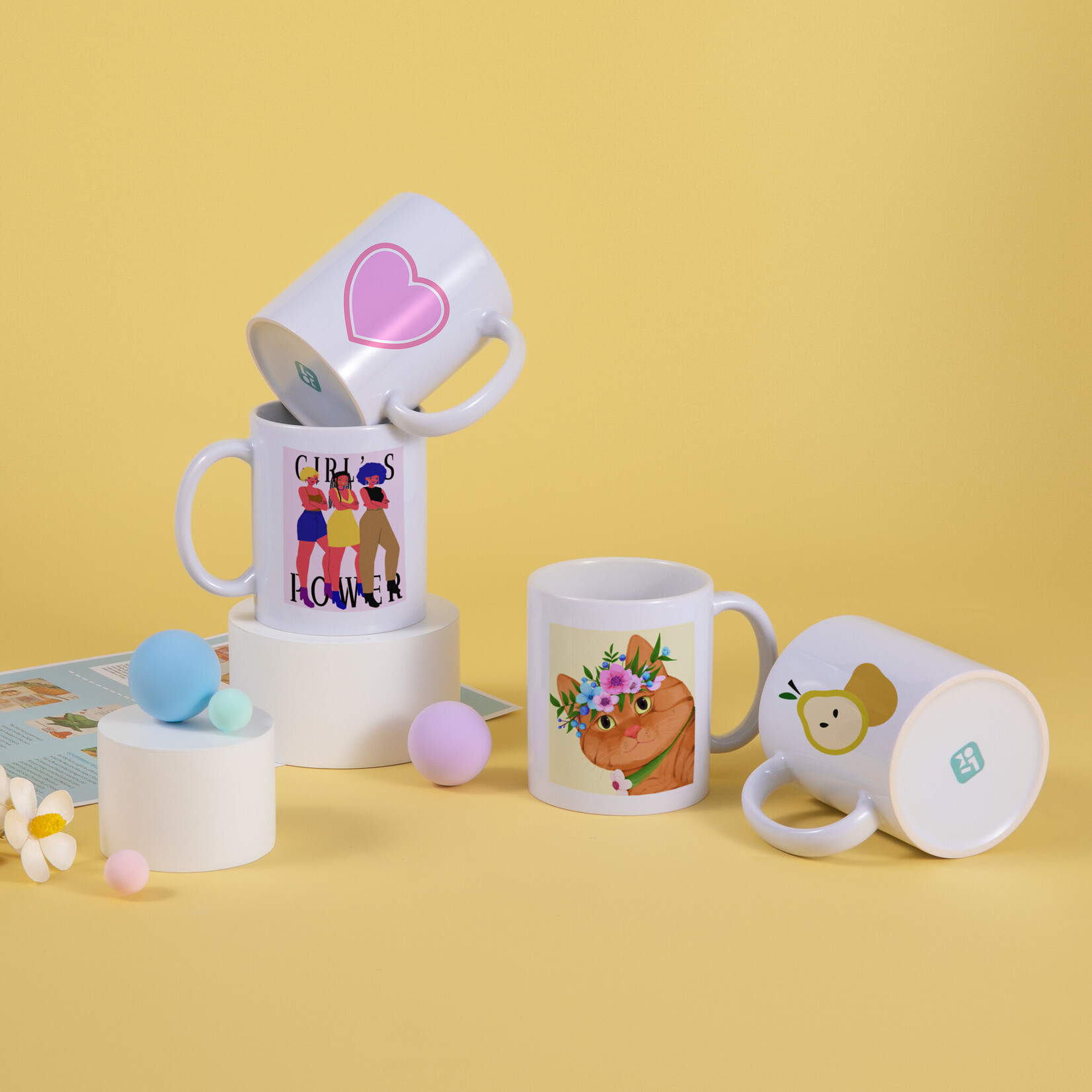 LOKLiK Sublimation Mugs - Blank - 325 ml - 6 pack