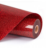 LOKLiK Heat Transfer Vinyl Glitter - Red - 30.5 x 90 cm