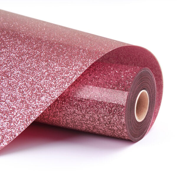 Heat transfer vinyl with glitter effect