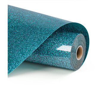 LOKLiK Heat Transfer Vinyl Glitter - Light Blue - 30.5 x 90 cm