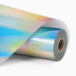 LOKLiK Permanent Adhesive Vinyl Holographic - Iridescent Silver - 30.5 x 90 cm