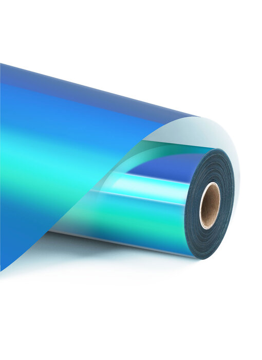 LOKLiK Permanent Adhesive Vinyl Holographic - Aqua Blue - 30.5 x 90 cm