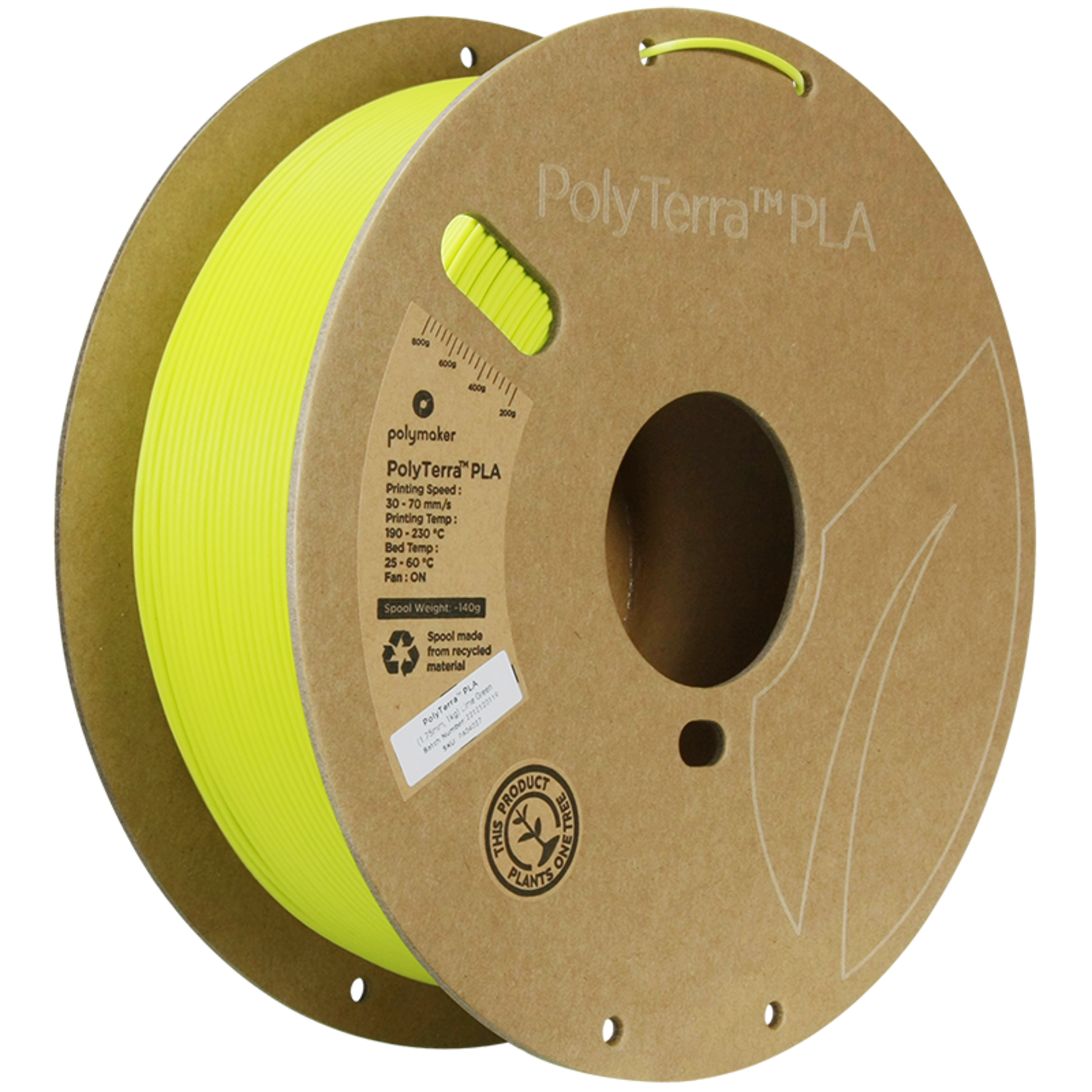 Polymaker PolyTerra PLA limoengroen 1,75 mm