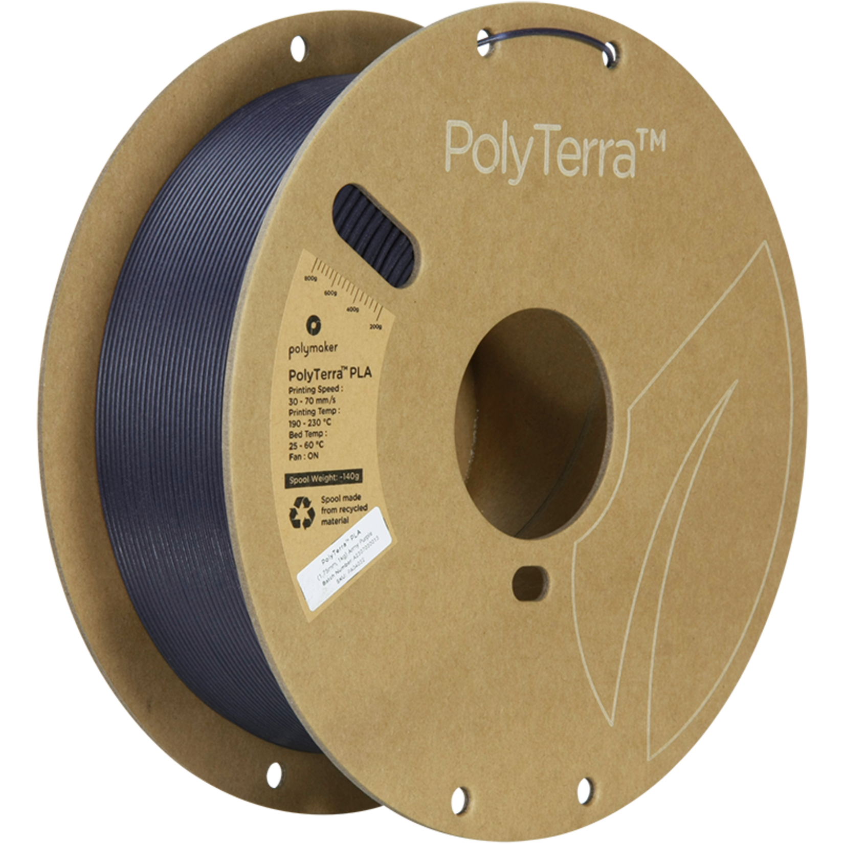 Polymaker PolyTerra PLA Army Purple 1,75