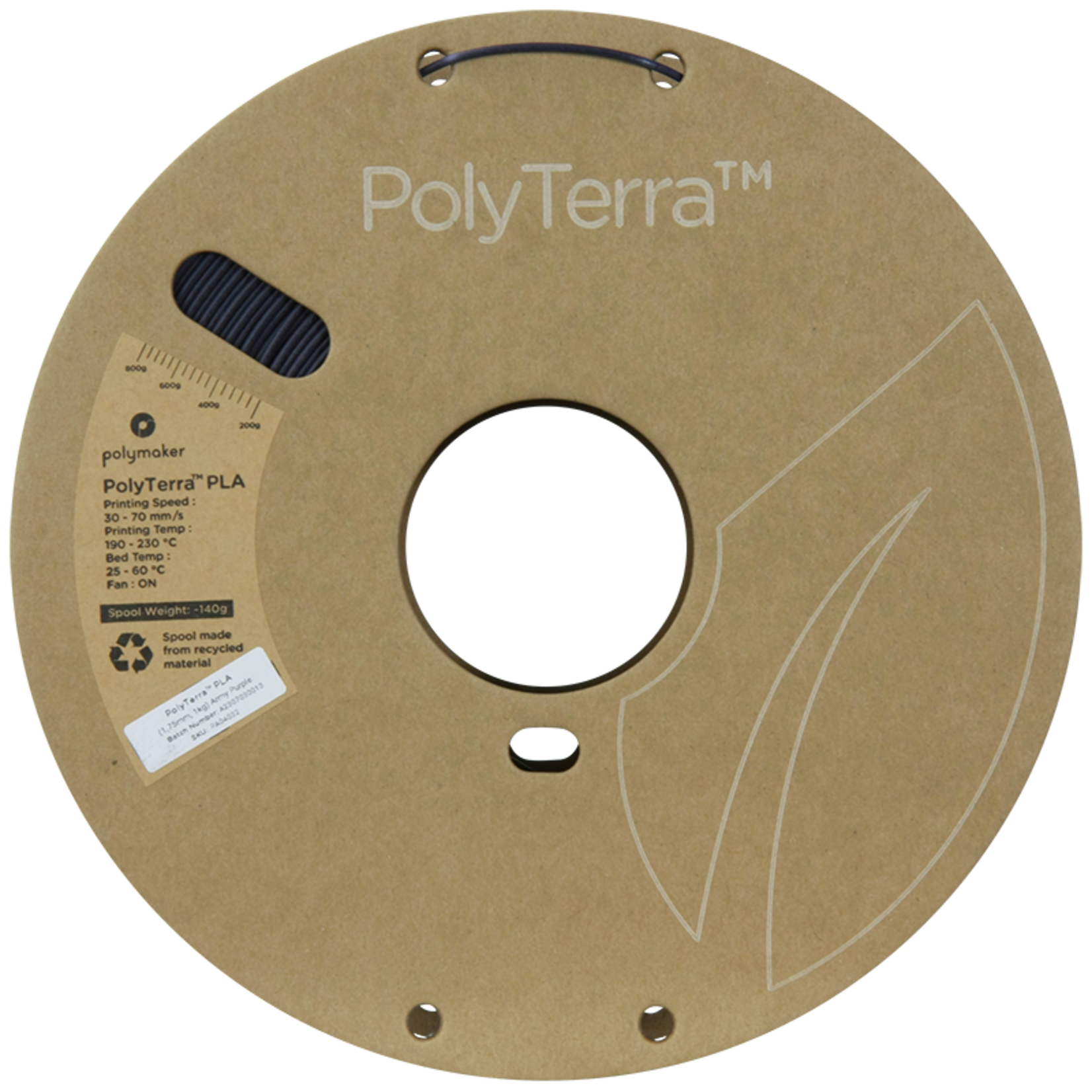 Polymaker PolyTerra PLA Army Purple 1,75