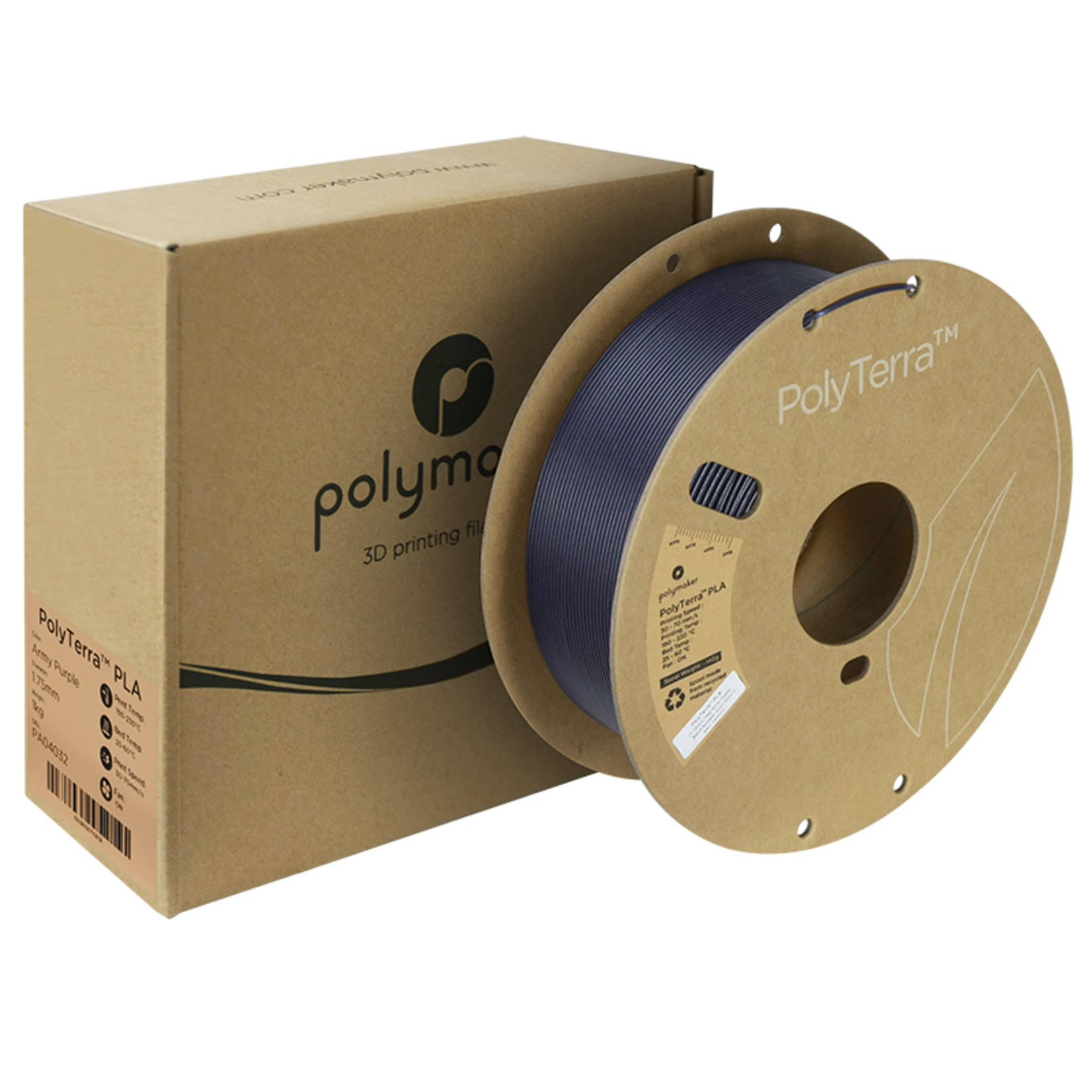 Polymaker PolyTerra PLA Army Purple 1,75