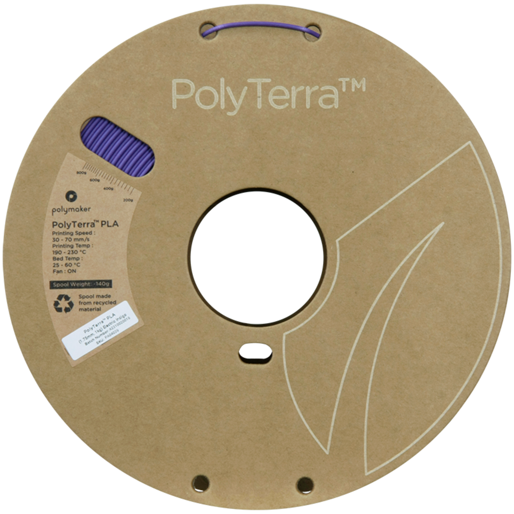 Polymaker PolyTerra PLA Electronic Indigo 1,75