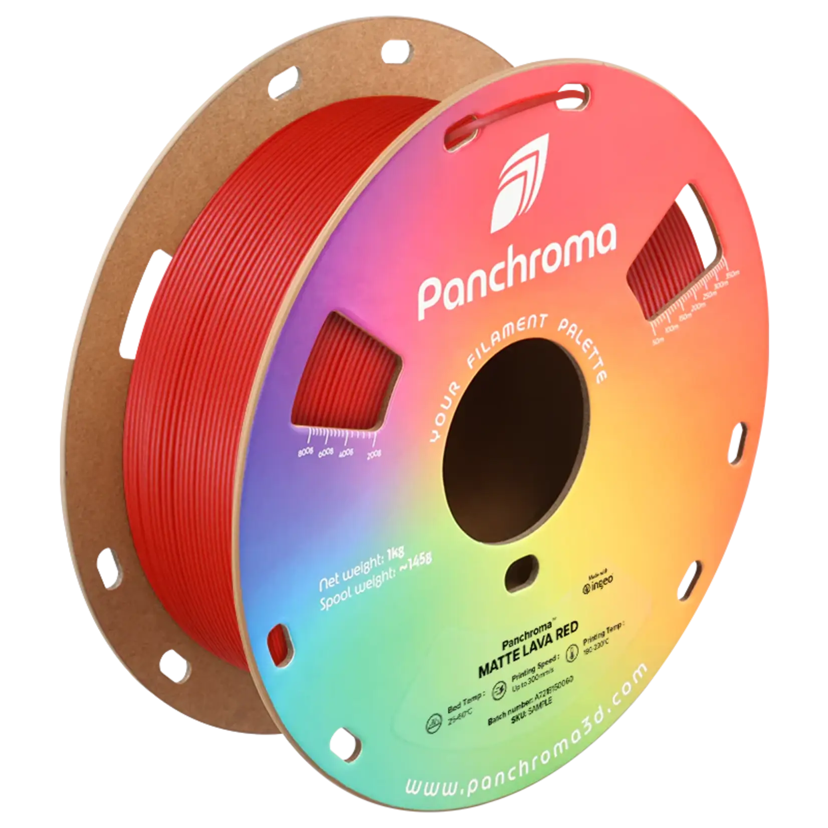 Polymaker Panchroma PLA mat lava-rood 1,75 mm