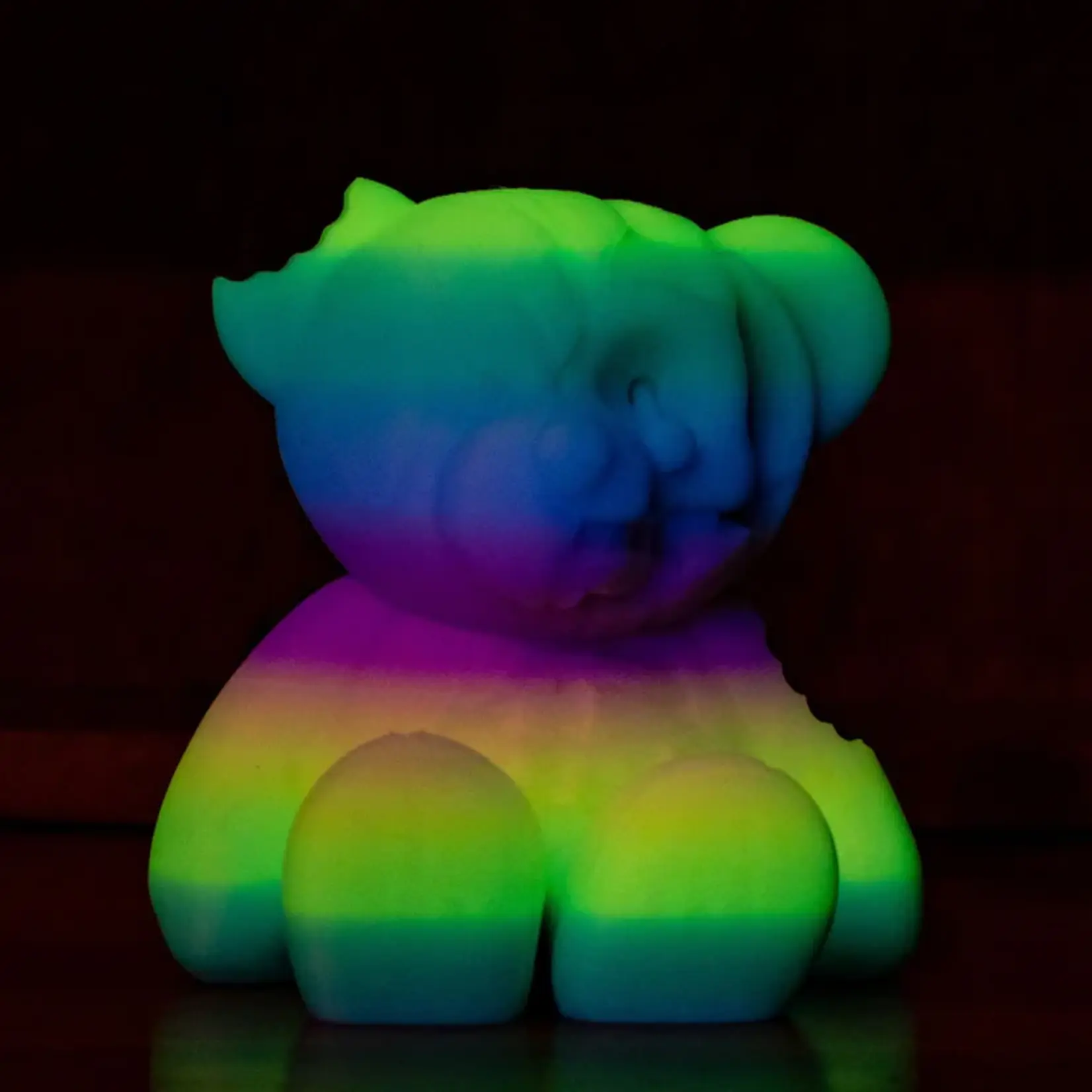 PLA luminoso con degradado Panchroma de Polymaker - Arcoíris luminoso con degradado