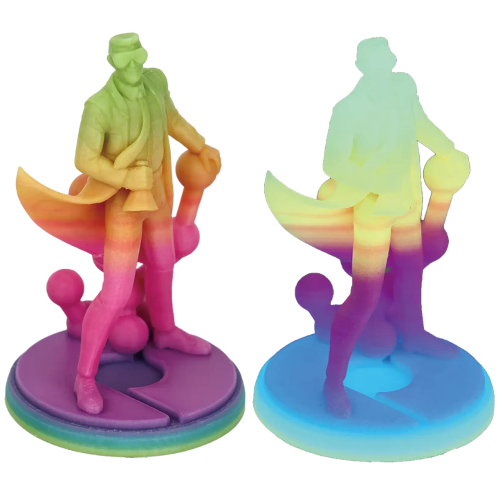 PLA luminoso con degradado Panchroma de Polymaker - Arcoíris luminoso con degradado