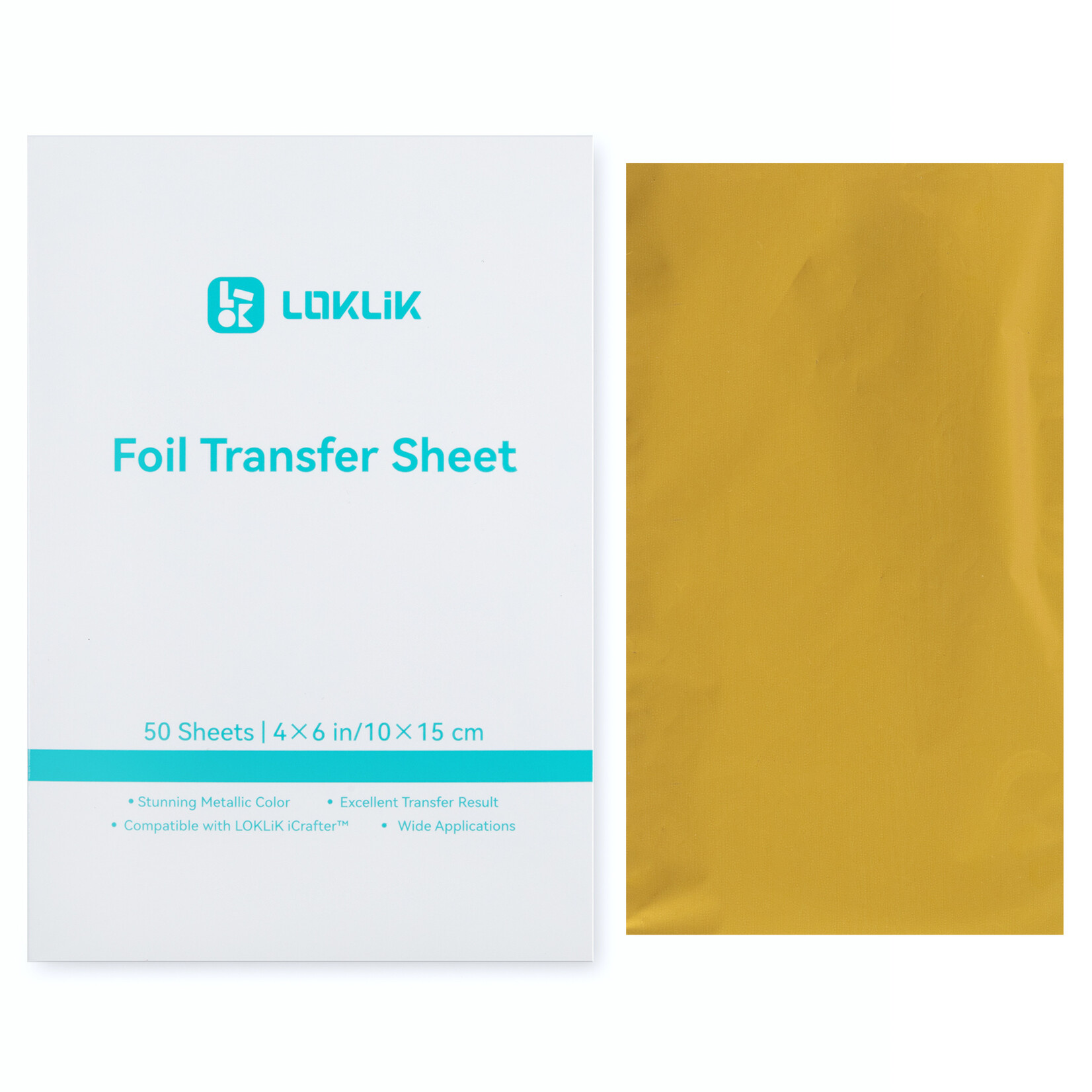 LOKLiK-folie-overdrachtsvellen – Goud – pak van 50