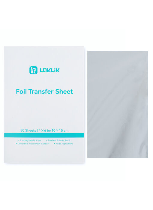 LOKLiK Foil Transfer Sheets - Silver - 50 pack
