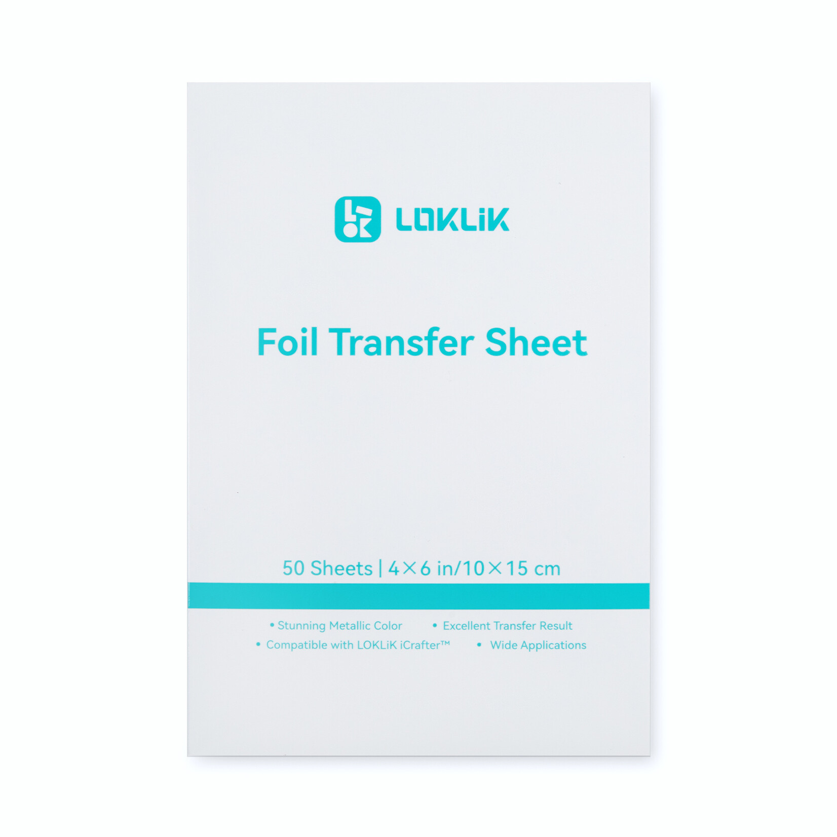 LOKLiK Foil Transfer Sheets - 5 Colours - 50 Pack