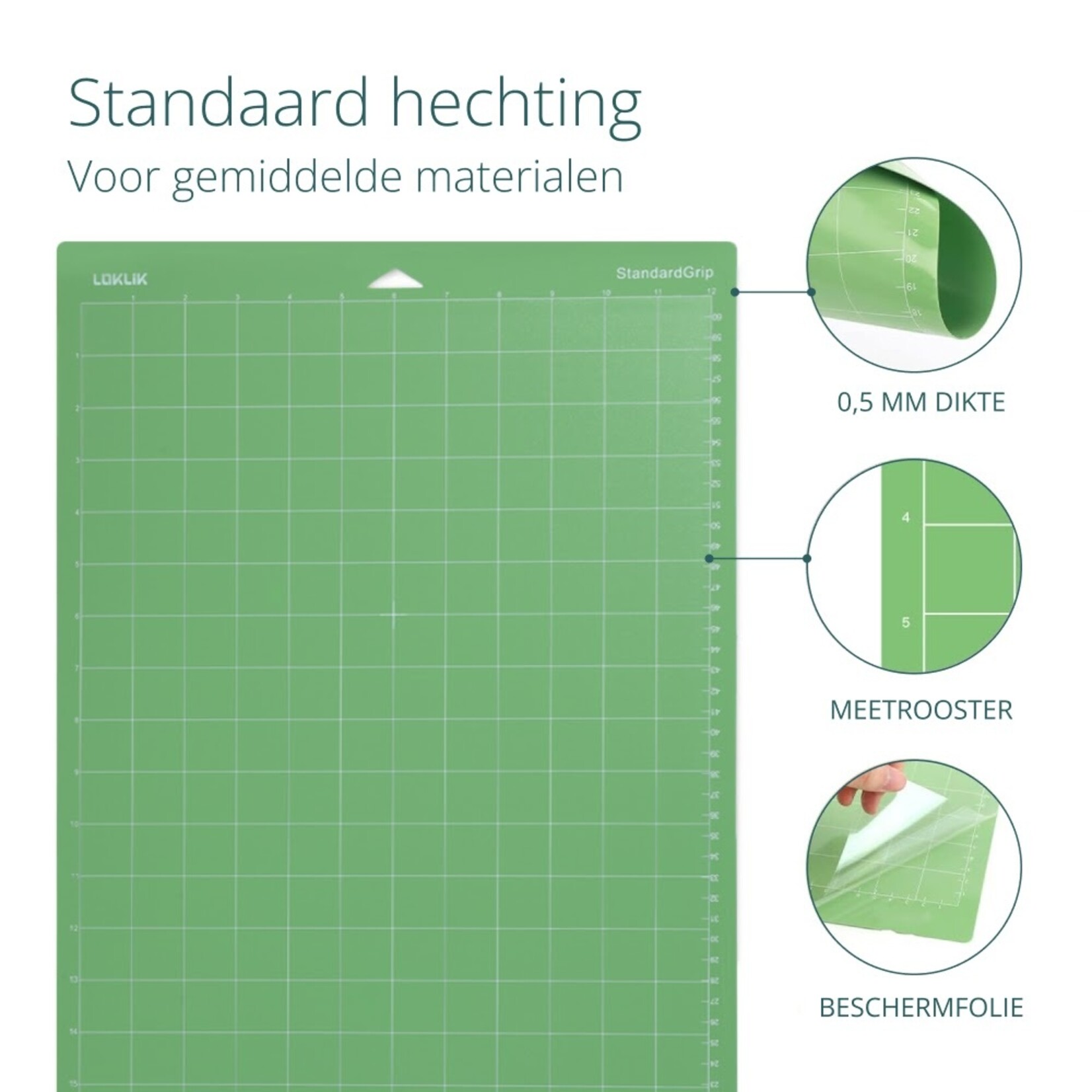 LOKLiK Cutting Mat 3 Pack - Green Standard Grip 30.5 x 61cm