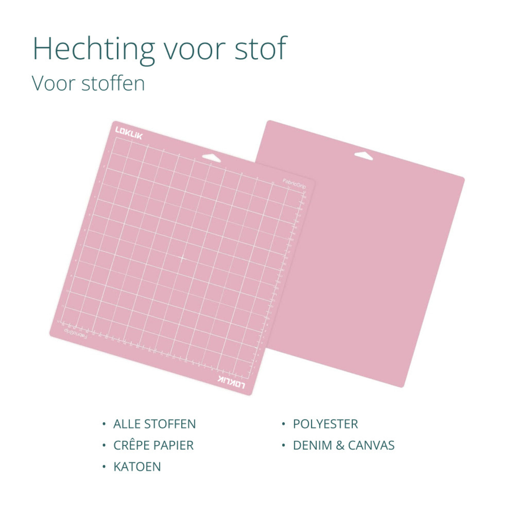 LOKLiK Cutting Mat 3 Pack - Pink Fabric Grip