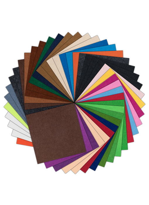 LOKLiK Felt Sheet bundle 1.0 mm - Mix Color - 42 pack